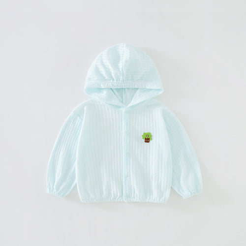 Unisex nan atmungsaktive leichte Gaze Kapuzen-Baby-Sonnenjacke EB