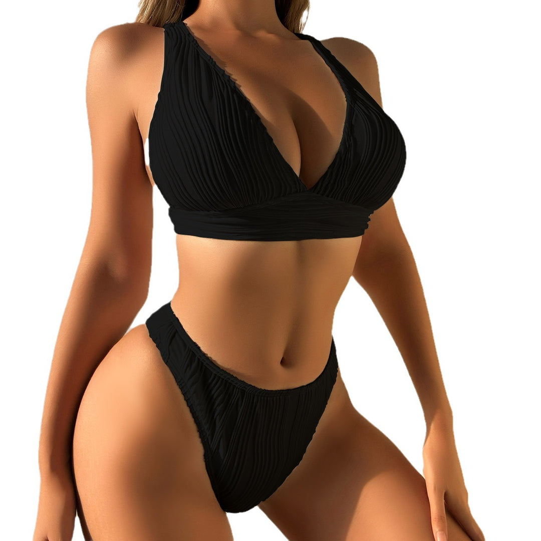 Damen Raffiniertes Triangel-Bikini-Set EB