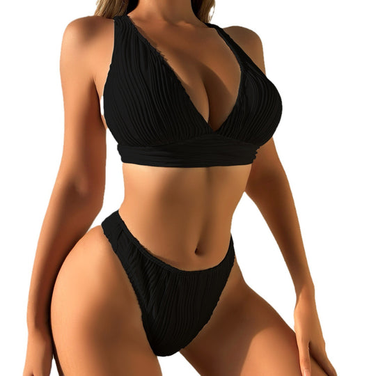 Damen Raffiniertes Triangel-Bikini-Set EB