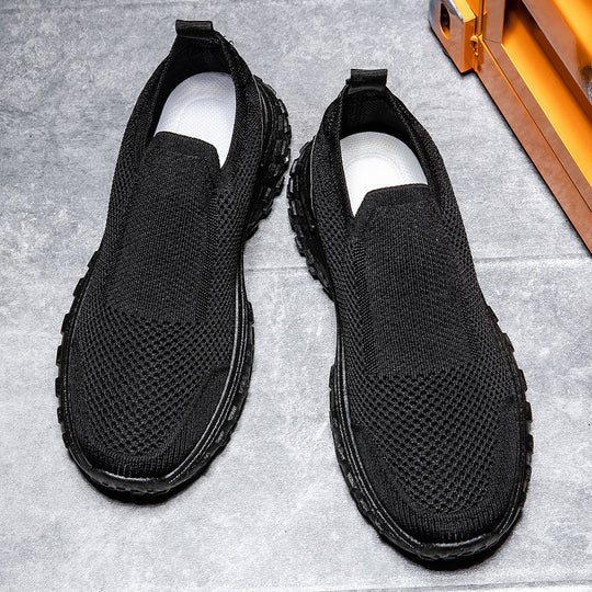 Damen Bequeme Slip-On Laufschuhe mit atmungsaktivem Obermaterial EB