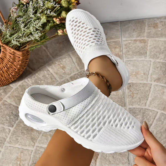 Damen Atmungsaktive Slip-On Freizeitschuhe mit elastischem Riemen EB