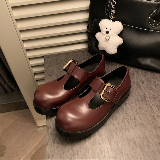 Damen elegante Mary Jane Schuhe mit modischem Schnallenverschluss EB