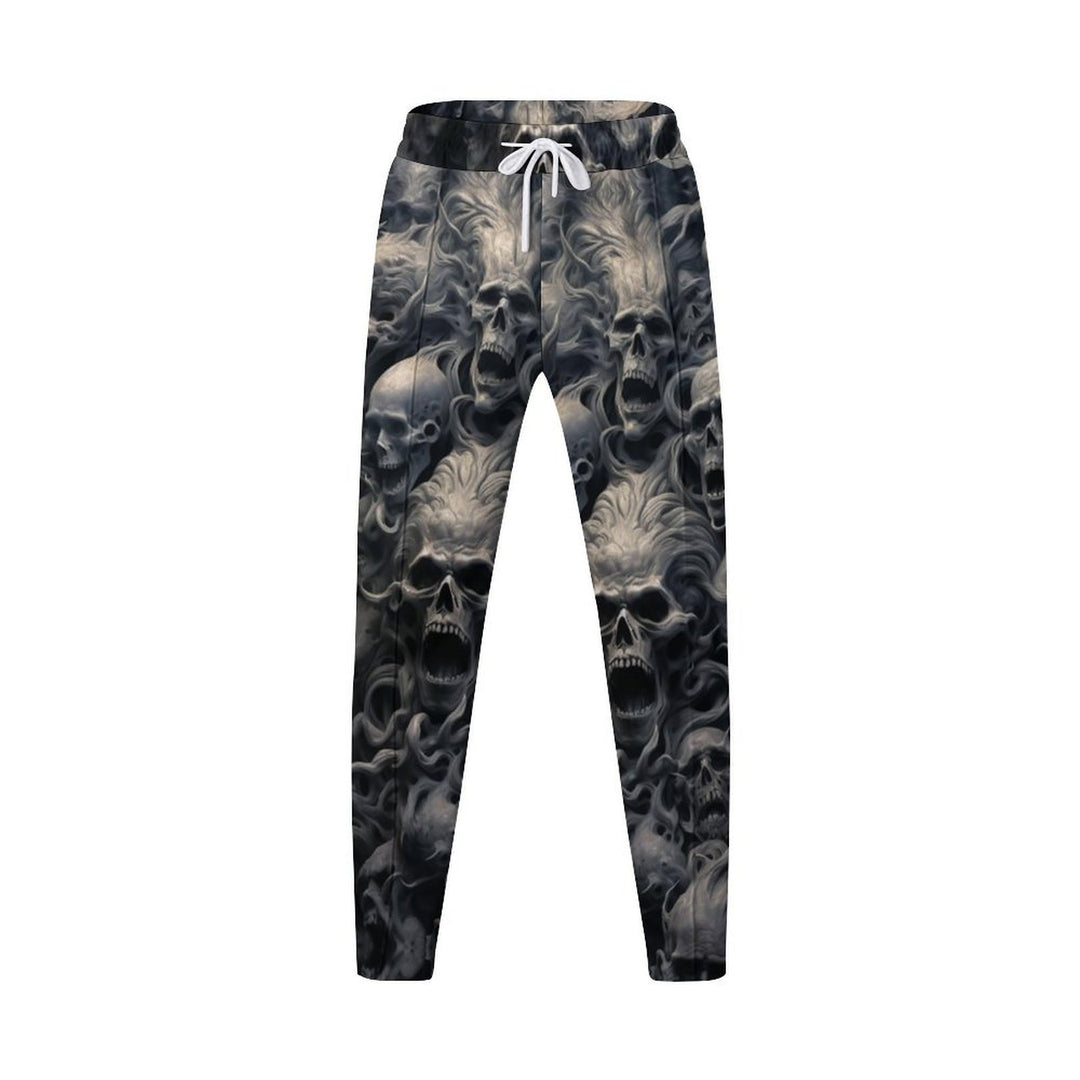 Herren lässige Jeanshose mit Totenkopf-Motiv EB