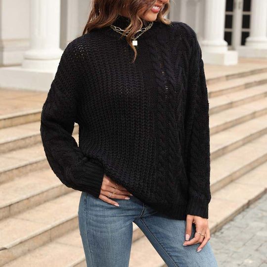 EB | Zopfmuster Strickpullover im Klassischen Design