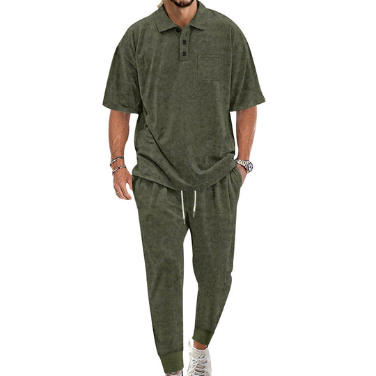 Herren lässiges Freizeit-Set aus weichem Material mit praktischem Kordelzug und elastischem Bund EB