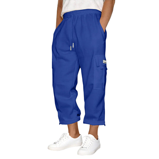 Damen Cargo-Hose mit elastischem Bund und praktischen Seitentaschen EB
