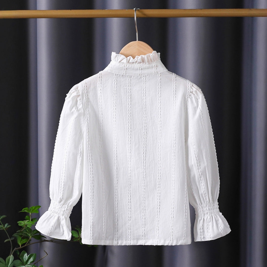 Mädchen Rüschenbluse mit eleganten Spitzenakzenten EB