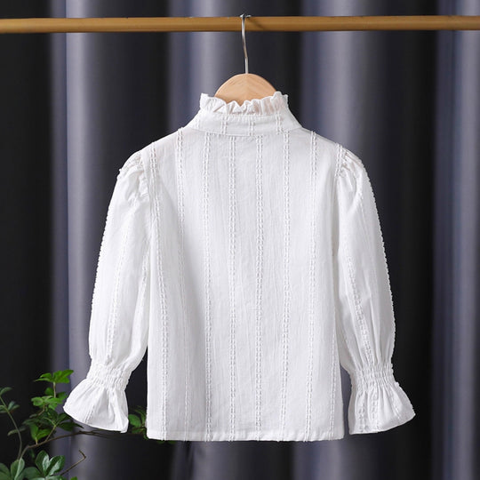 Mädchen Rüschenbluse mit eleganten Spitzenakzenten EB