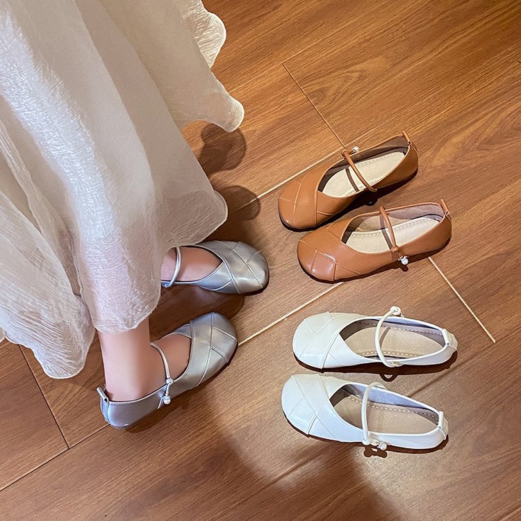 Damen Ballerinas mit dekorativem Riemen EB