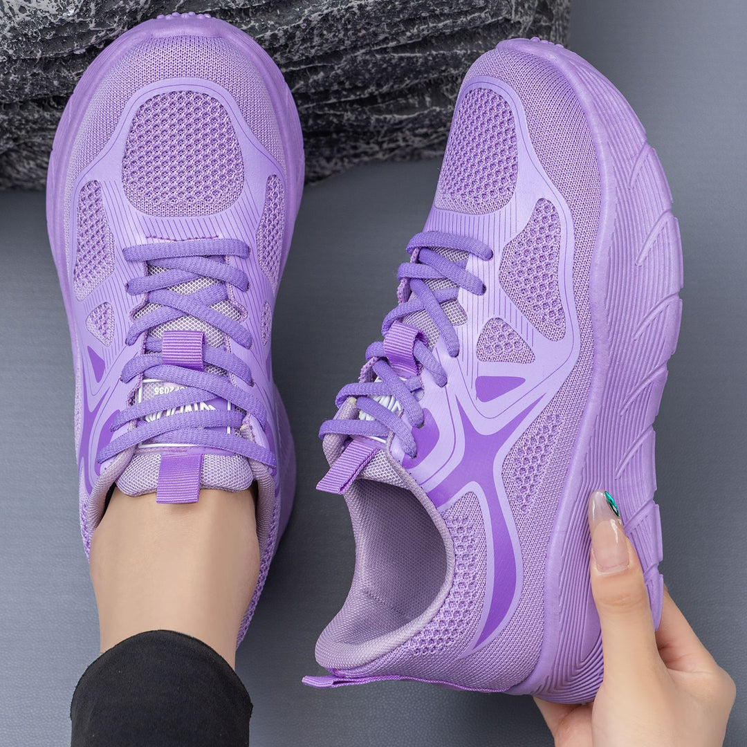 Damen Sportliche Laufschuhe mit atmungsaktivem Mesh-Obermaterial und gepolsterter Sohle EB