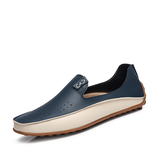 Damen eleganter Driving‑Mokassin mit weichem Lederlook, gepolstertem Komfortfußbett und profiliertem Noppenlaufsohle EB