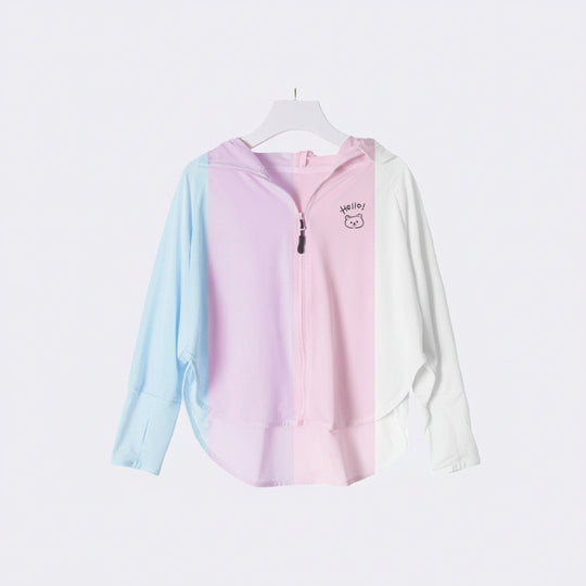 Kinder UV-Schutzjacke mit Kapuze und atmungsaktiven Eigenschaften EB
