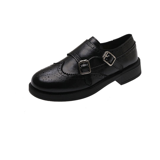 Damen verspielte Schnürschuhe mit doppeltem Riemen und ausgefallenem Design EB