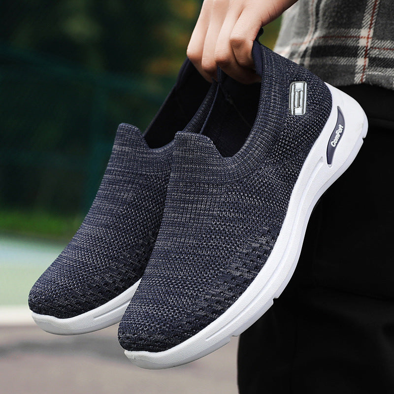 Damen Elastische Slip-On Laufschuhe mit atmungsaktiver Mesh-Oberfläche EB