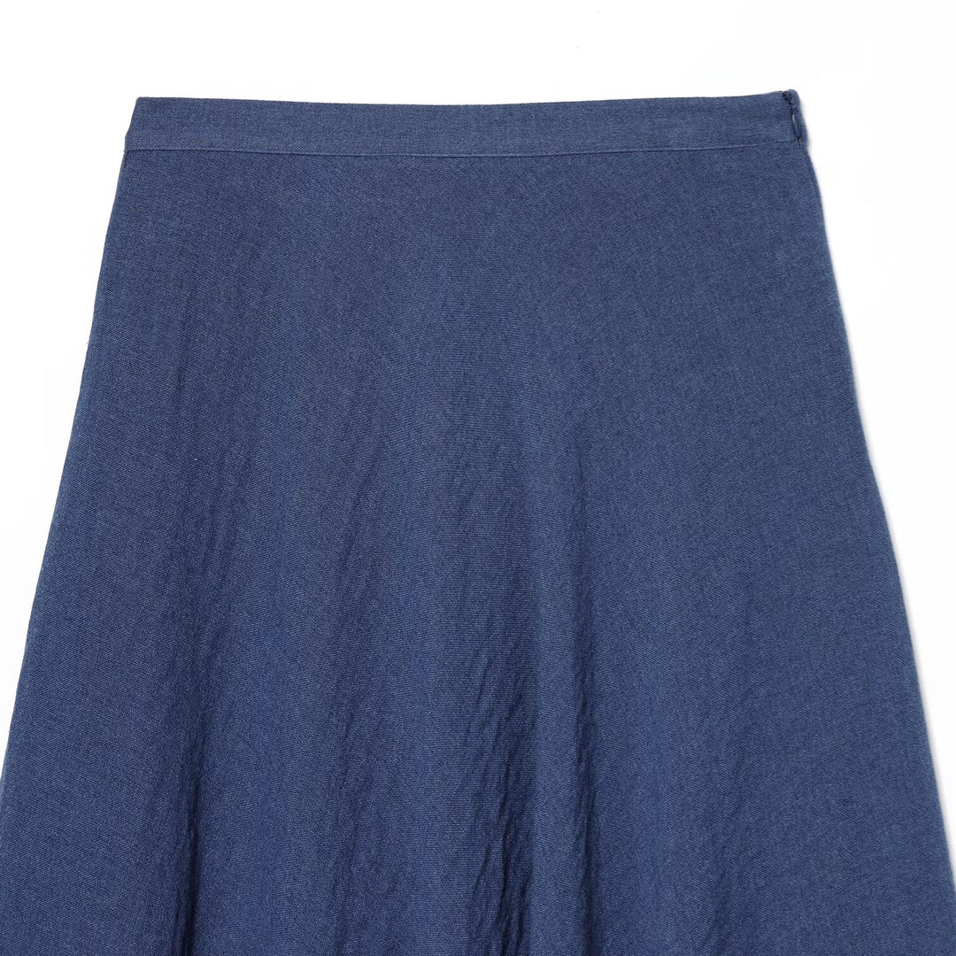 Damen Maxirock mit fließendem Schnitt und asymmetrischen Details EB