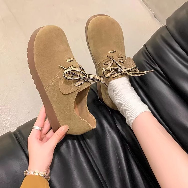 Damen Komfortable Veloursleder-Sneaker mit modischem Schnürdesign EB