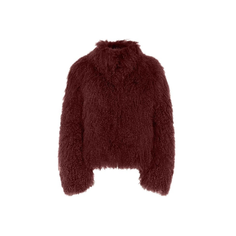 Damen Kuscheliger Pelz-Cardigan mit voluminösen Ärmeln EB