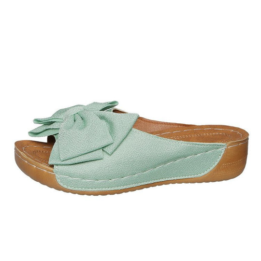 Damen Bequeme Slipper mit großem Schleifendetail EB