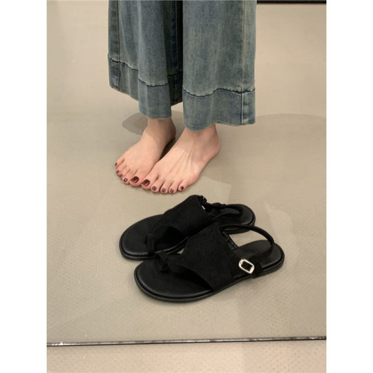 Damen komfortable Zehentrenner-Sandalen mit elegantem Design EB