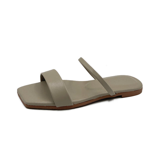 Damen Offene Fußbett-Sandalen mit zweifachem Riemchen und komfortabler Sohle EB
