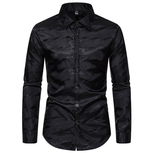 Herren Elegantes Hemd mit einzigartigem Strukturdesign EB