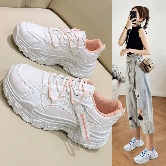 Damen Sportliche Chunky Sneakers mit atmungsaktiver Obermaterialstruktur EB