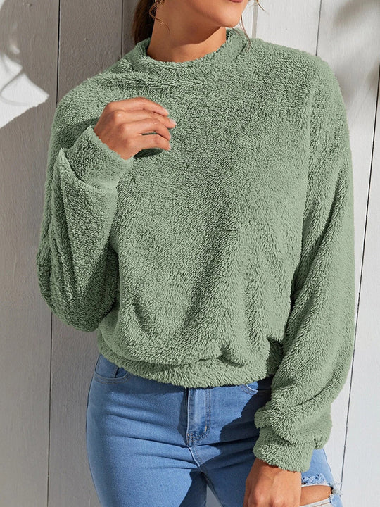 Damen Flauschiger Freizeitpullover EB