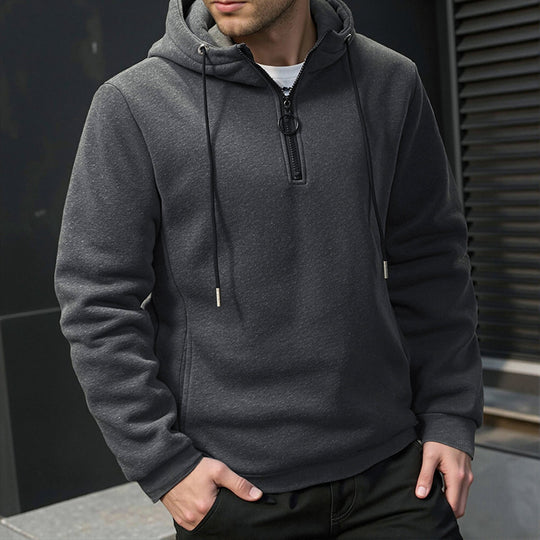 Herren Kapuzenpullover mit modernem Reißverschluss und weichem Innenfutter EB