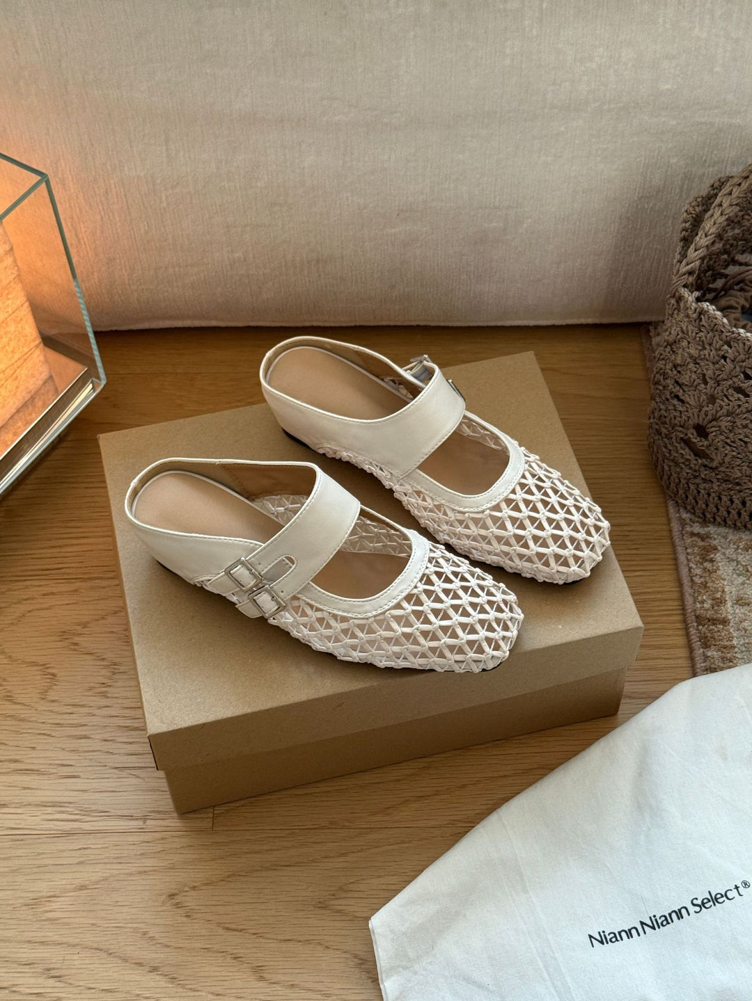Damen elegante Mary Jane Ballerinas mit modischem Riemchen und hochwertiger Leder-Oberfläche EB