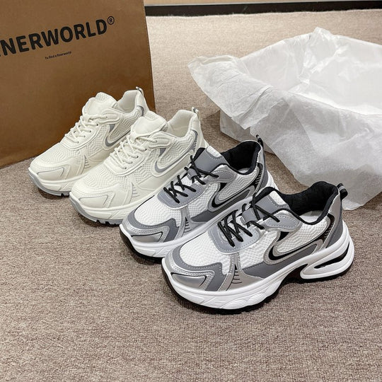 Damen Sportliche Lauf-Sneaker mit atmungsaktiver Mesh-Oberfläche und dämpfender Sohle EB