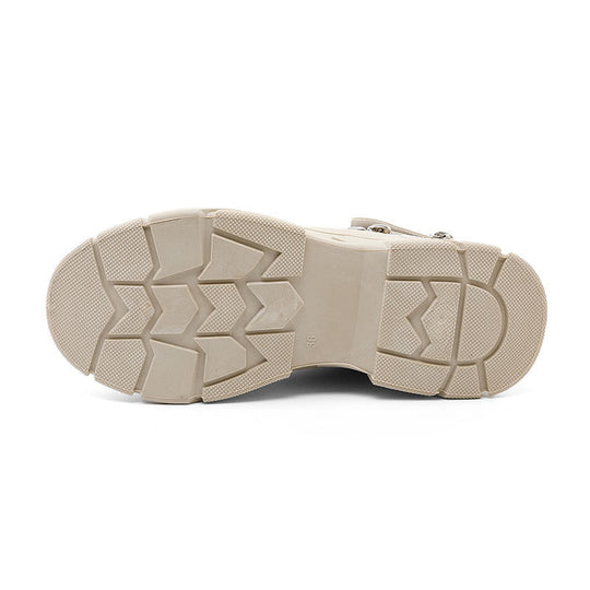 Damen modische High-Top Sneakers mit seitlichem Reißverschluss und dämpfender Laufsohle EB