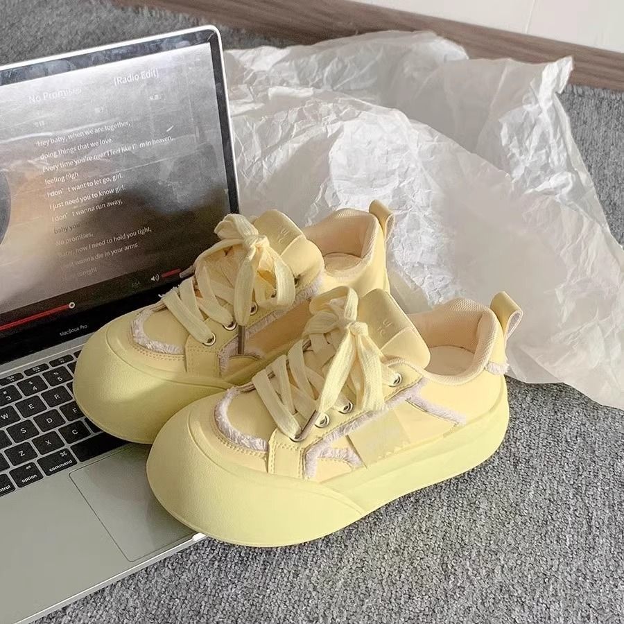 Damen Modische Plateausneaker mit lässigem Design und komfortabler Dämpfung EB
