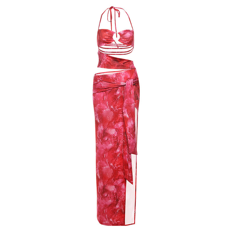 Damen schickes Bandeau-Top mit maxi Rock EB