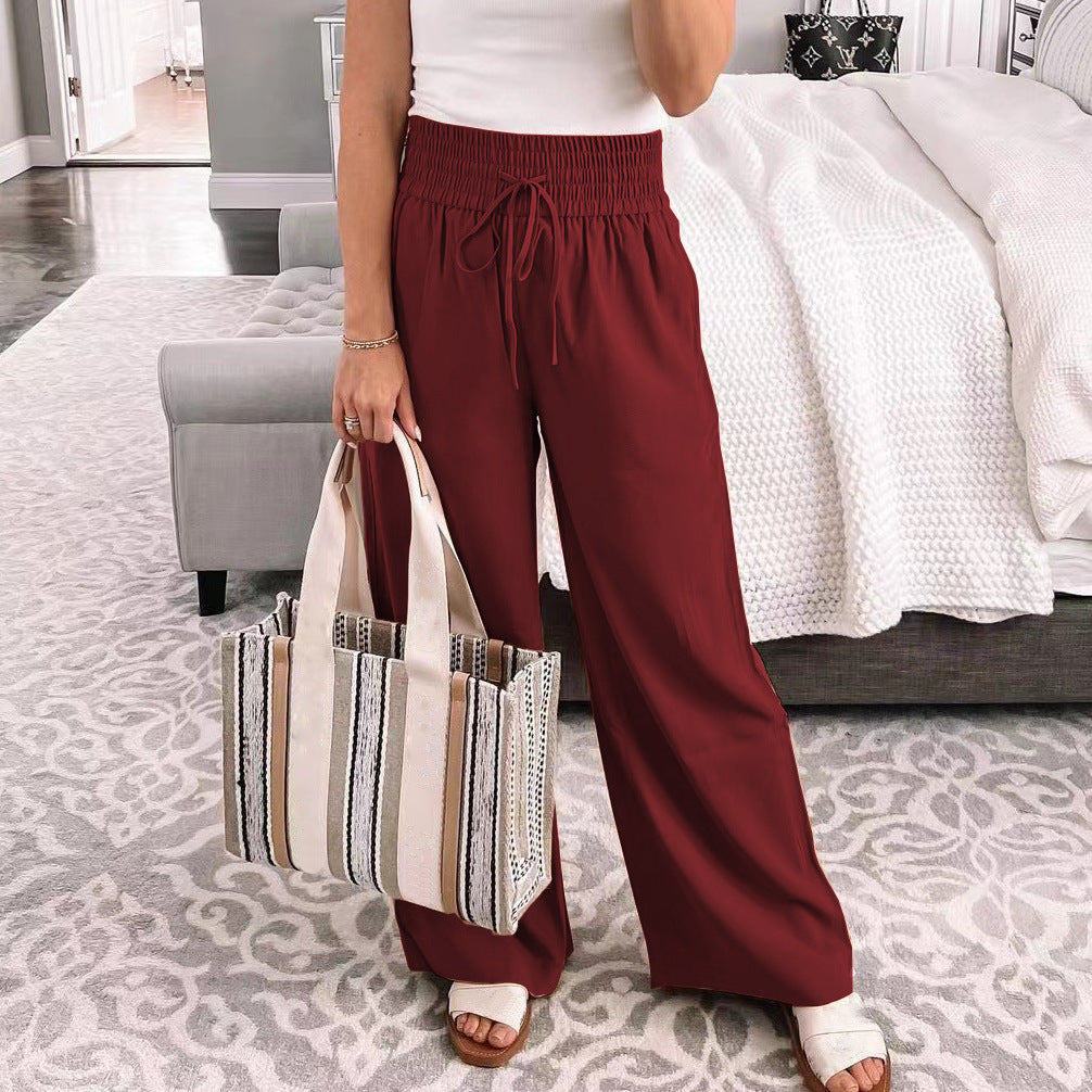 Damen Weite Freizeithose mit elastischem Bund und praktischen Taschen EB
