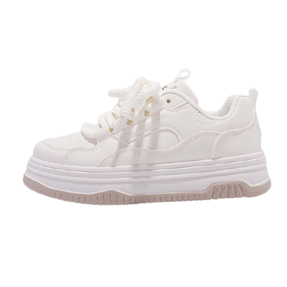 Damen Minimalistische Platform-Sneaker mit gepolstertem Komfortkragen und profilierter Wedgesohle EB