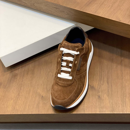 Damen Komfortable Wildleder Sneakers mit atmungsaktiver Innensohle EB