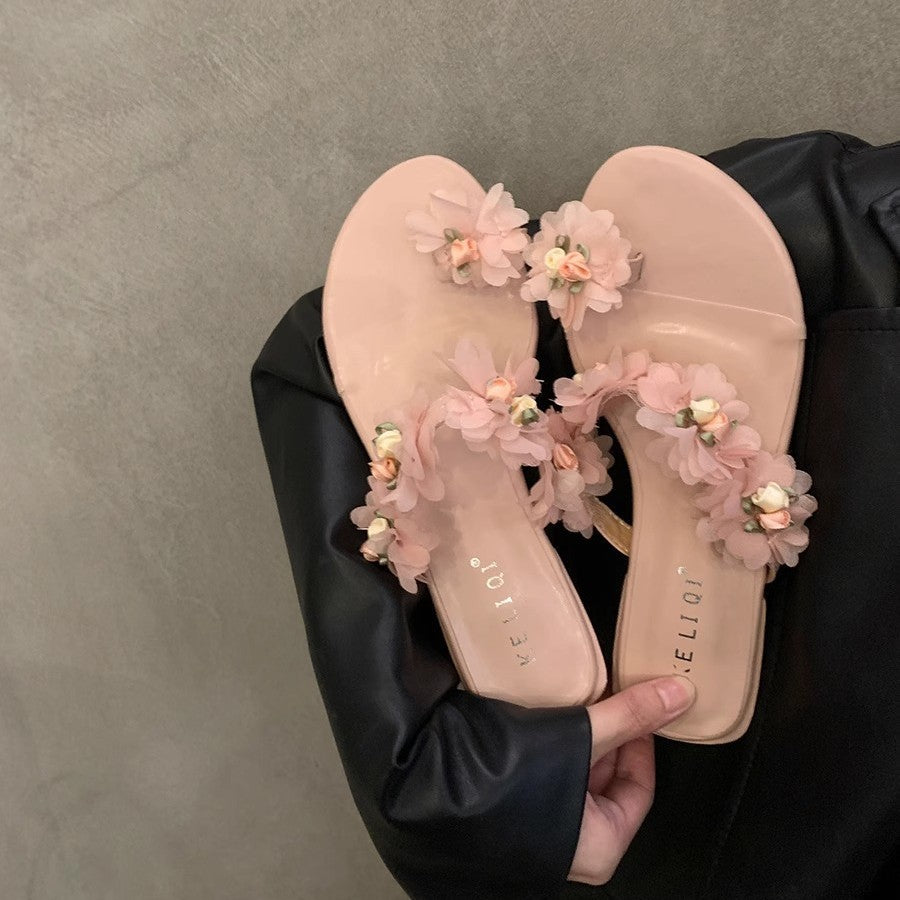 Damen Sandalen mit floralem Design und rutschfester Sohle EB