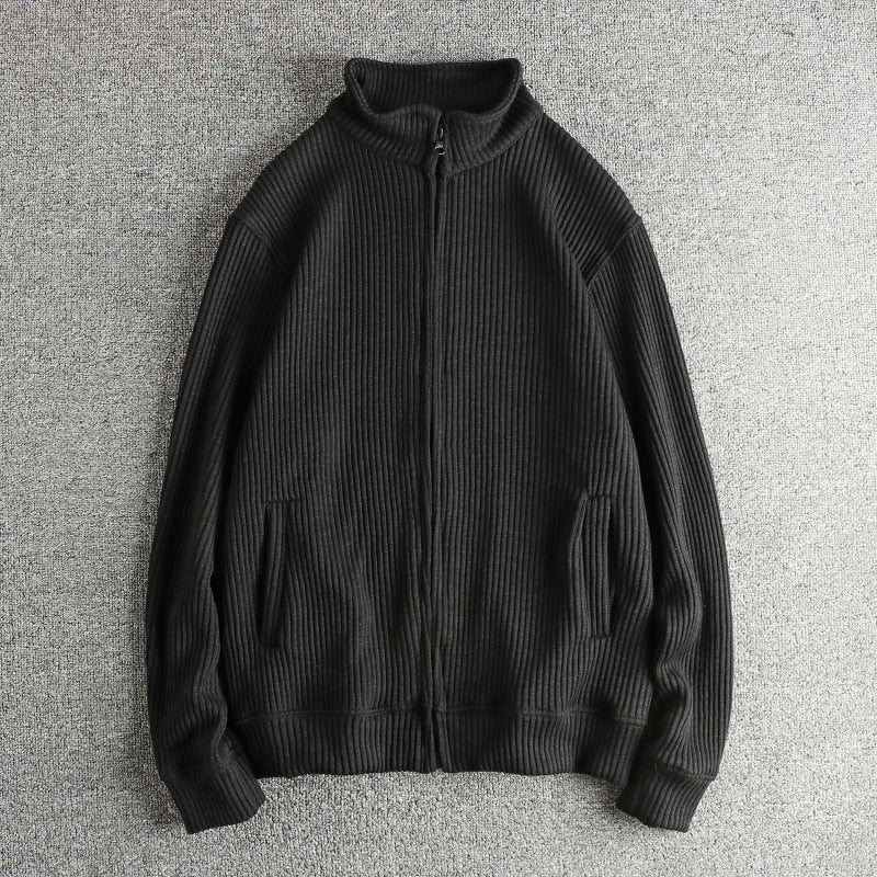 Damen Strickjacke mit hohem Kragen und praktischen Taschen EB