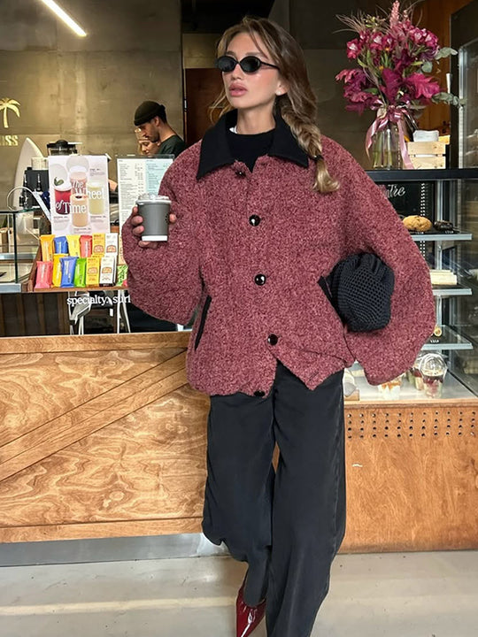 Damen oversized Wolljacke EB
