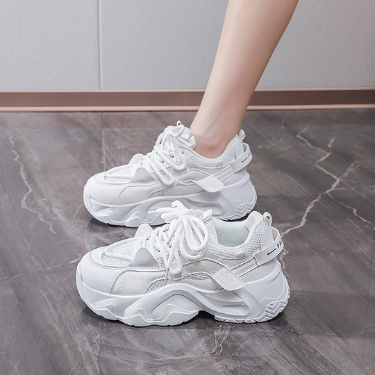 Damen Modische Sneakers mit atmungsaktiver Netzoberfläche und dämpfender Sohle EB