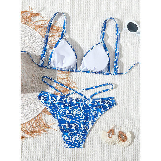 Damen Triangel-Bikini mit modischen Kreuz-Trägern EB