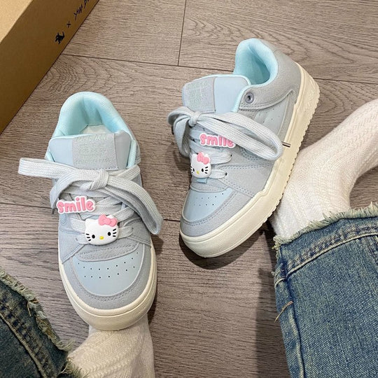 Damen Sneakers mit niedlichem Hello Kitty Design und bequemer Dämpfung EB