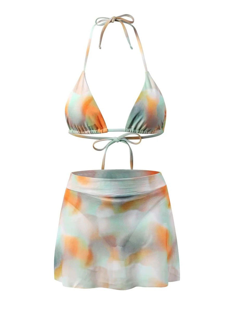 Damen Bikini-Set mit transparentem Rock EB