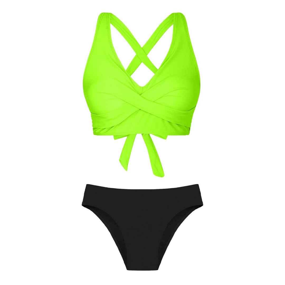 Damen Zweiteiliger Badeanzug mit floralem Design EB