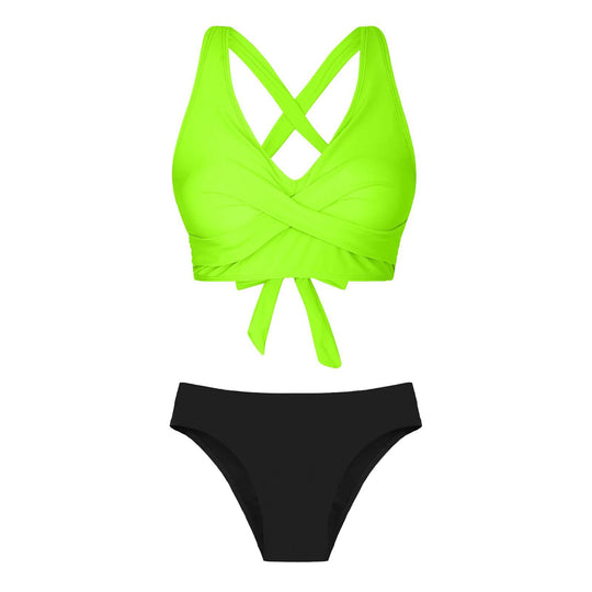 Damen Zweiteiliger Badeanzug mit floralem Design EB