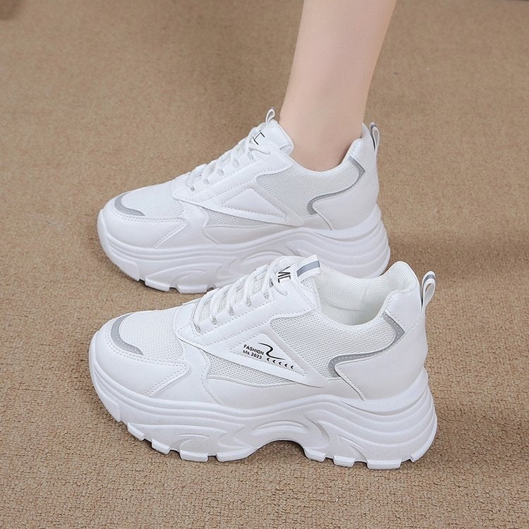 Damen modische chunky Sneakers mit dämpfender Sohle und atmungsaktivem Obermaterial EB