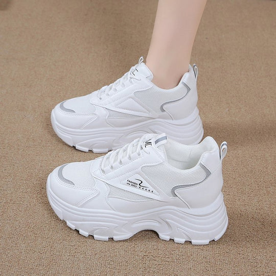 Damen modische chunky Sneakers mit dämpfender Sohle und atmungsaktivem Obermaterial EB