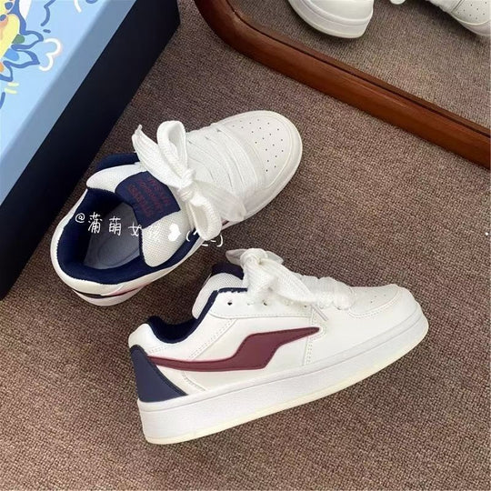 Damen Komfortable Freizeitsneaker mit farblich abgesetztem Akzent EB