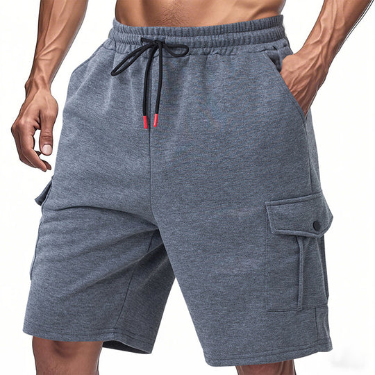 Herren funktionale Sportshorts mit praktischen Seitentaschen und elastischem Bund EB
