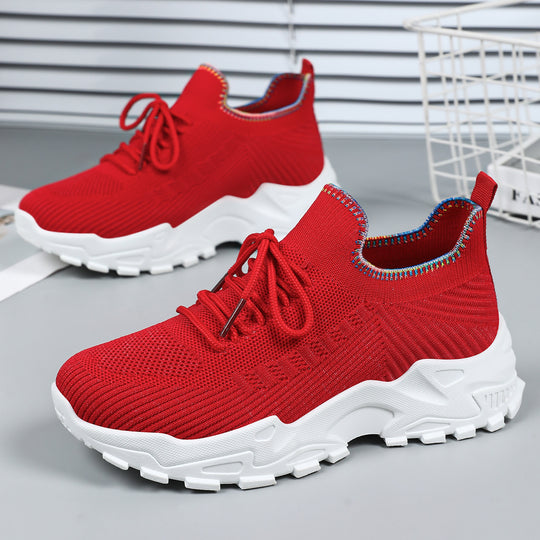 Damen Sportliche Knit Sneaker mit elastischem Fußbett EB